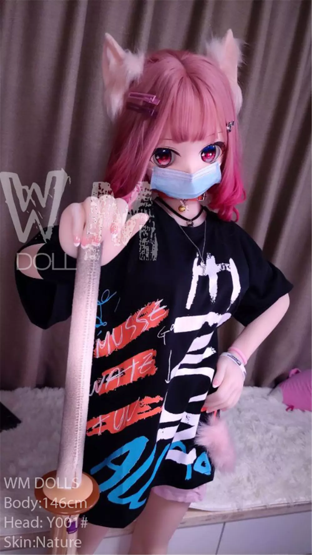 WM S-TPE 146cm Anime TPE Sex Doll with PVC Head #Y001